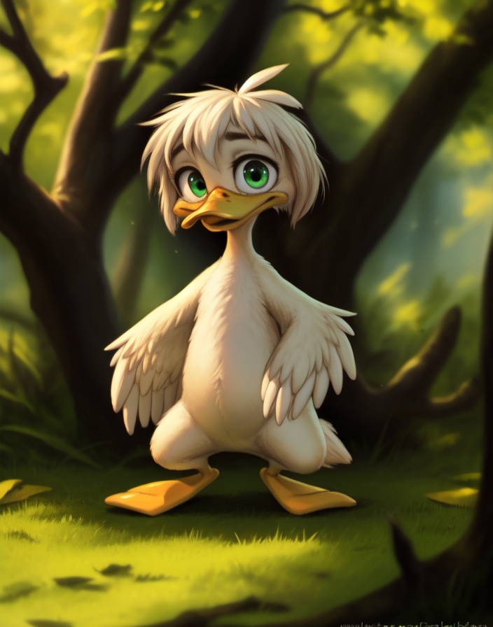 00137-1588555171-cinematic film still  _lora_SissyDuckling_0.85_  SissyDuckling,  green eyes,  naced,   (chibi, Duck)  (all fours, cowgirl positi.png